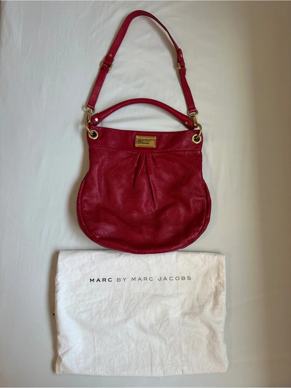 Marc by Marc Jacobs Classic Q Hillier Leather Hobo Bag with Detachable Strap